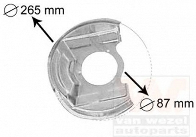 VAN WEZEL 3770371 -  Отражатель, диск тормозного механизма
